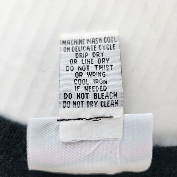 Patchington Floral Sweater Black Soft Acrylic Knit Pullover Top Crew Neck Size M - Picture 12 of 13